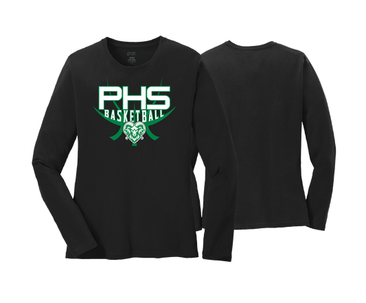 Parkside High School - BASKETBALL - Black - DTF | Women's Long Sleeve Cotton Tee