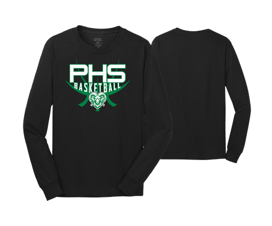 Parkside High School - BASKETBALL - Black - DTF | Unisex Long Sleeve Cotton Tee
