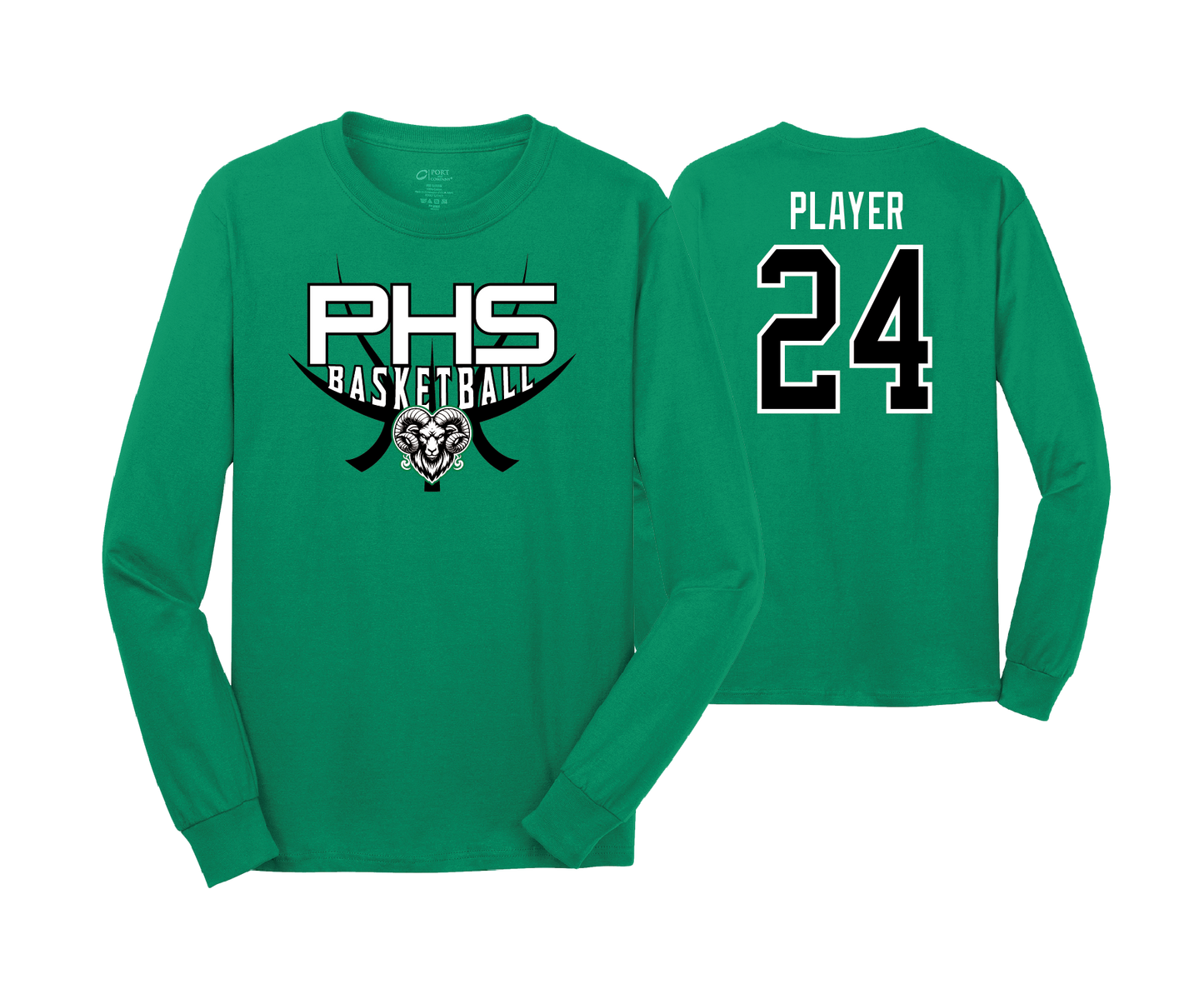 Parkside High School - BASKETBALL - Kelly - DTF | Unisex Long Sleeve Cotton Tee