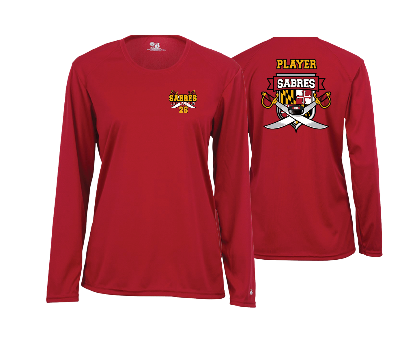 Sabres Ice Hockey - DTF | Women's Long Sleeve Performance Tee