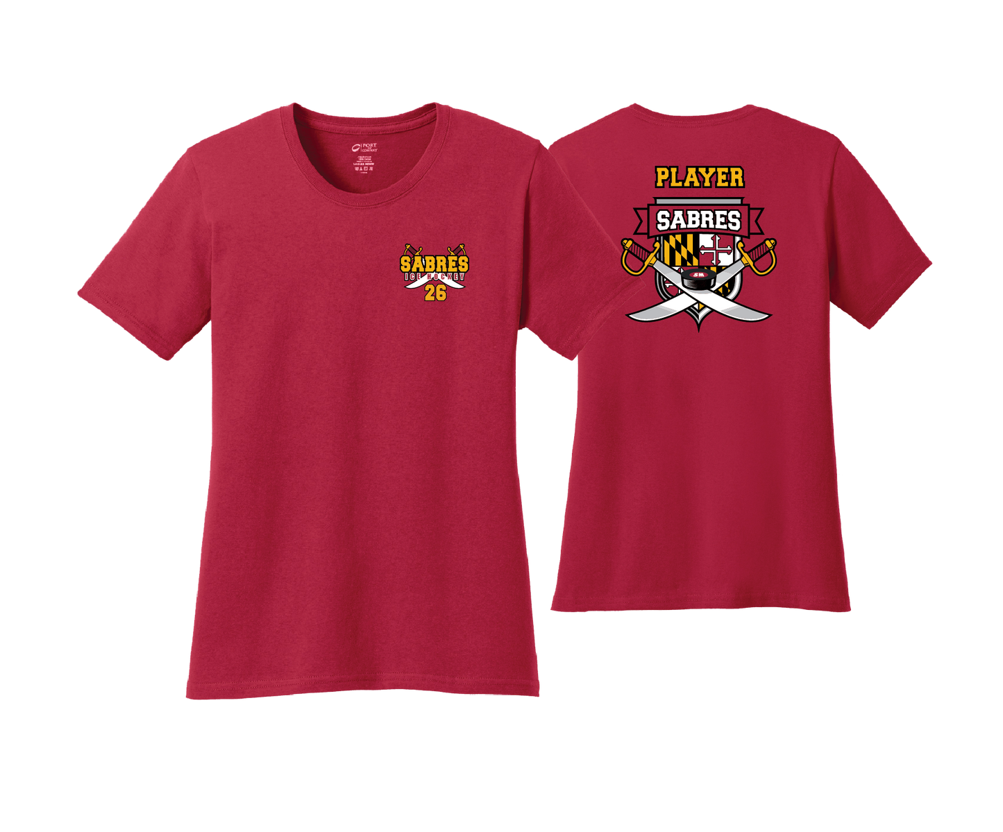 Sabres Ice Hockey - DTF | Women's Short Sleeve Cotton Tee