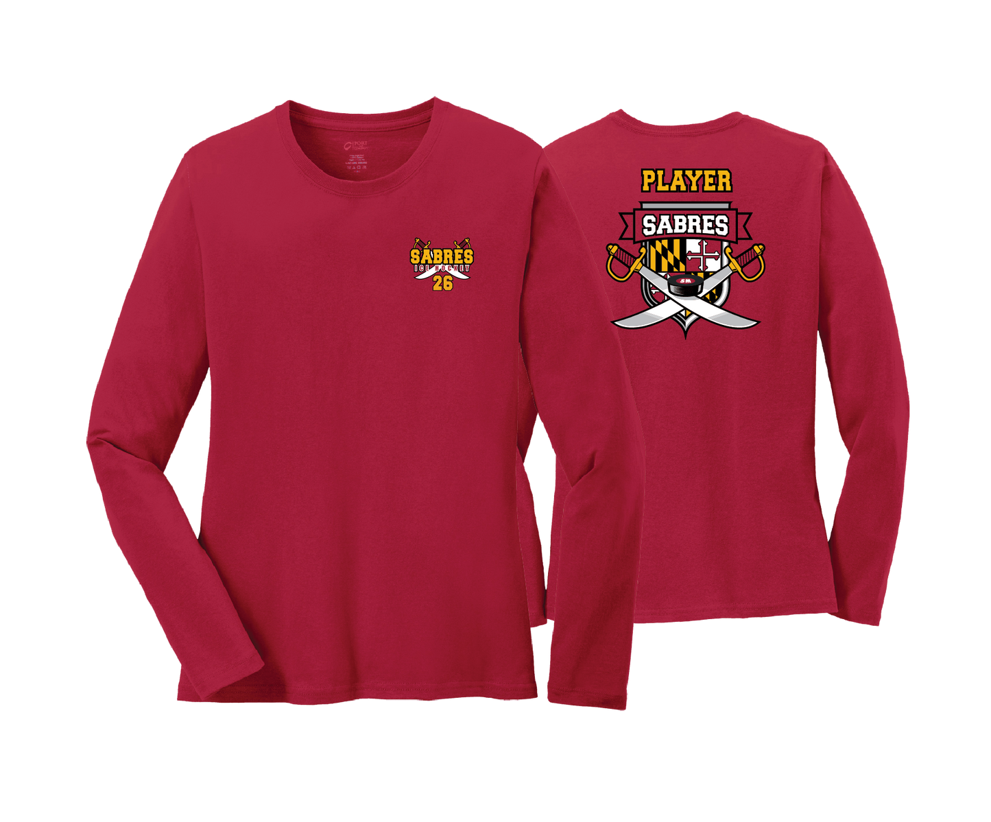 Sabres Ice Hockey - DTF | Women's Long Sleeve Cotton Tee
