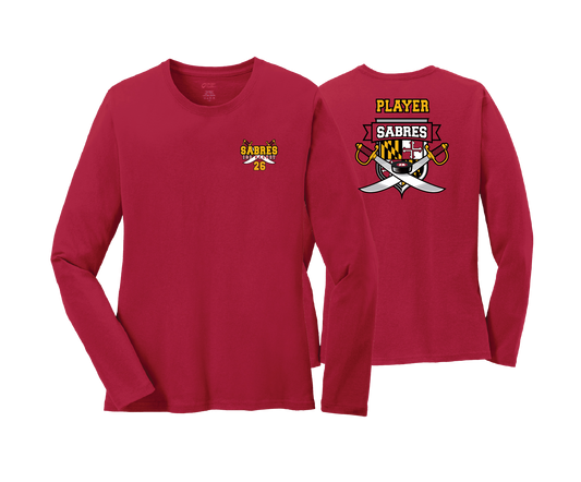 Sabres Ice Hockey - DTF | Women's Long Sleeve Cotton Tee