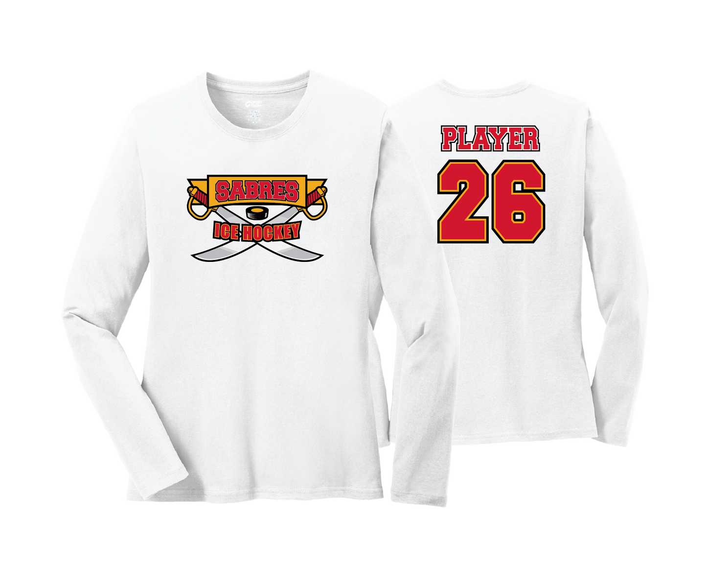 Sabres Ice Hockey - DTF | Women's Long Sleeve Cotton Tee
