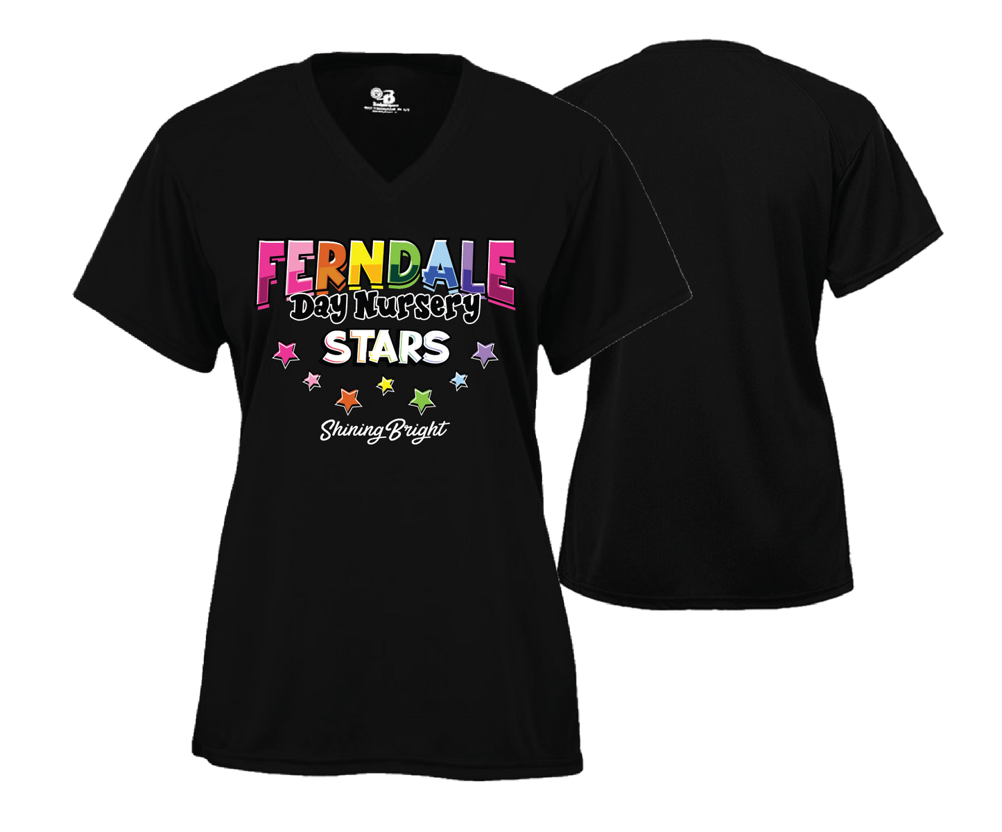 Ferndale Day Nursery - DTF | Women's Short Sleeve V-Neck Performance Tee