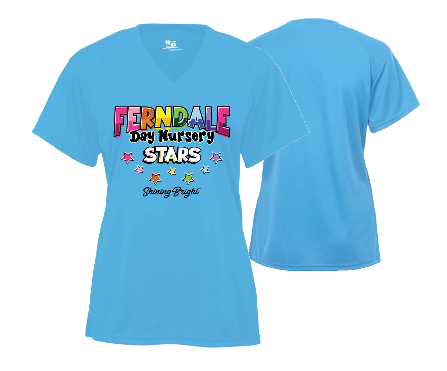 Ferndale Day Nursery - DTF | Women's Short Sleeve V-Neck Performance Tee