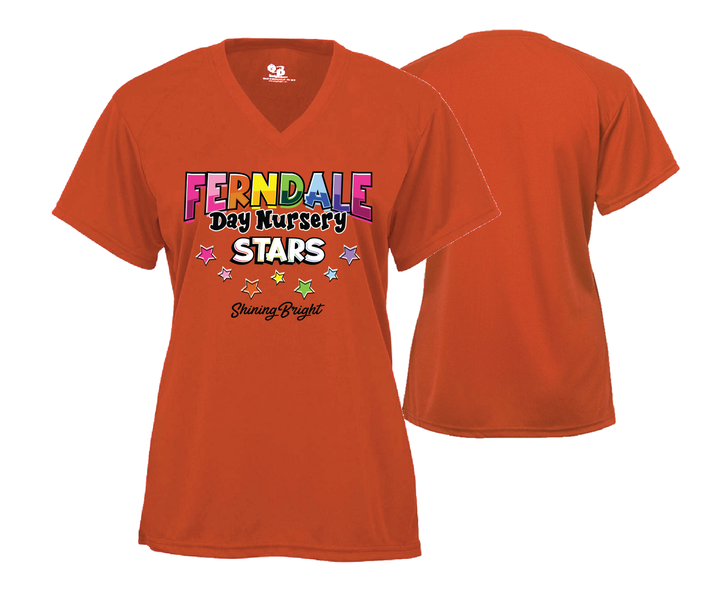 Ferndale Day Nursery - DTF | Women's Short Sleeve V-Neck Performance Tee