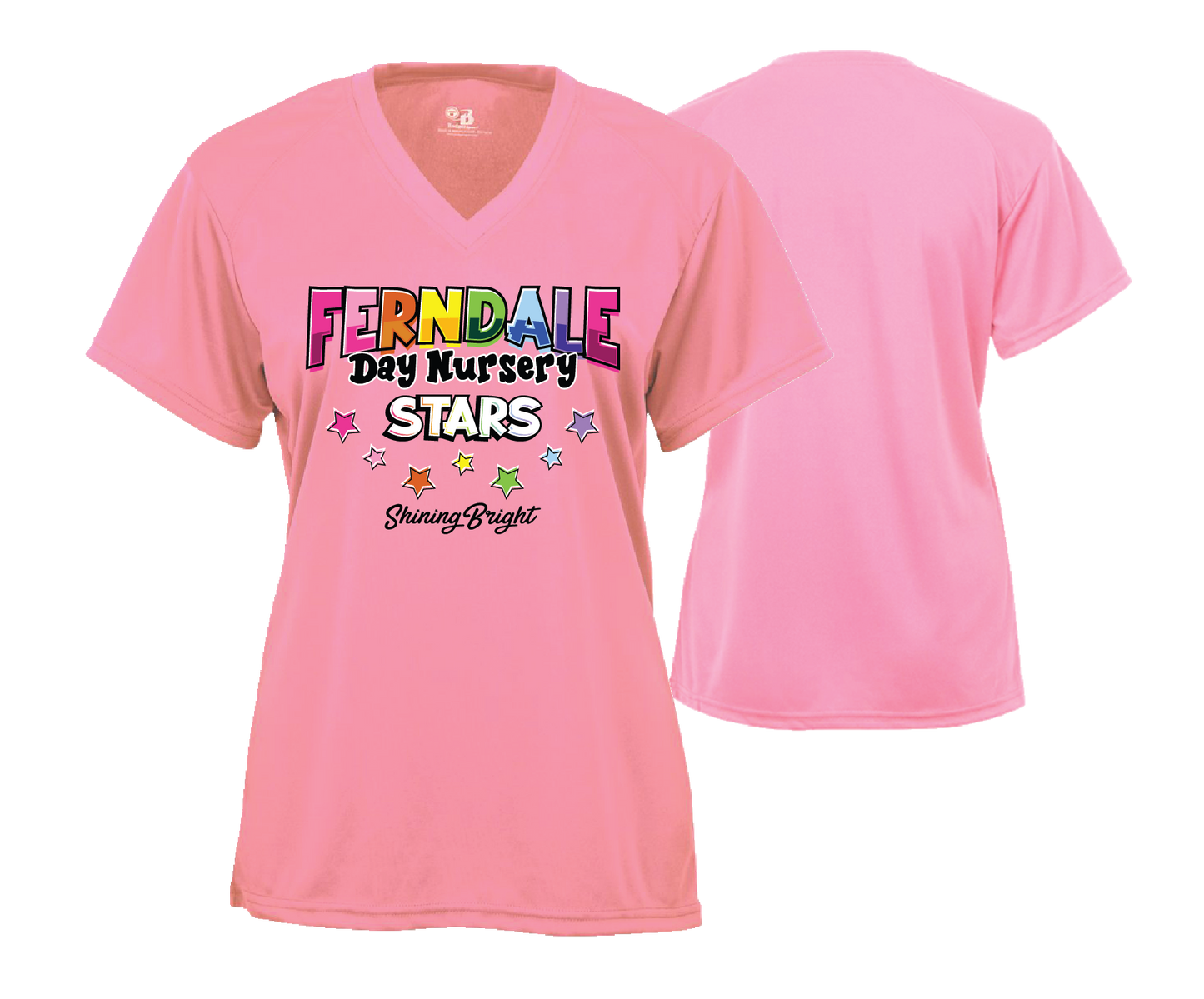 Ferndale Day Nursery - DTF | Women's Short Sleeve V-Neck Performance Tee