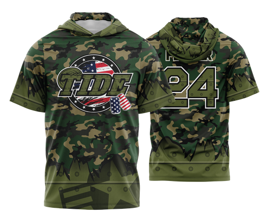 Tide - FDS | Short Sleeve Hooded Batting Jacket w/Kangaroo Pocket