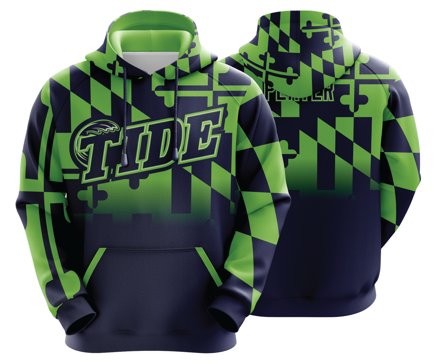 Tide - MARYLAND NAVY/LIME - FDS | Hoodie