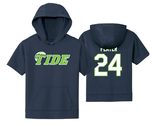 Tide - DTF | Unisex Fleece Short Sleeve Hooded Pullover