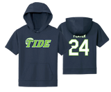 Tide - DTF | Unisex Fleece Short Sleeve Hooded Pullover