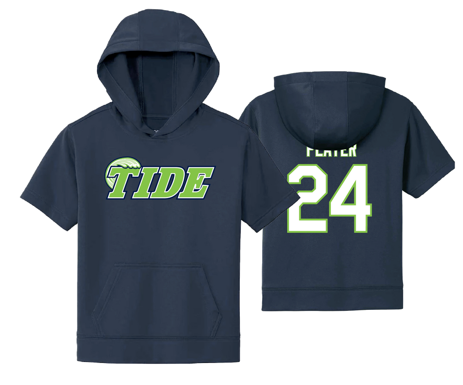 Tide - DTF | Unisex Fleece Short Sleeve Hooded Pullover