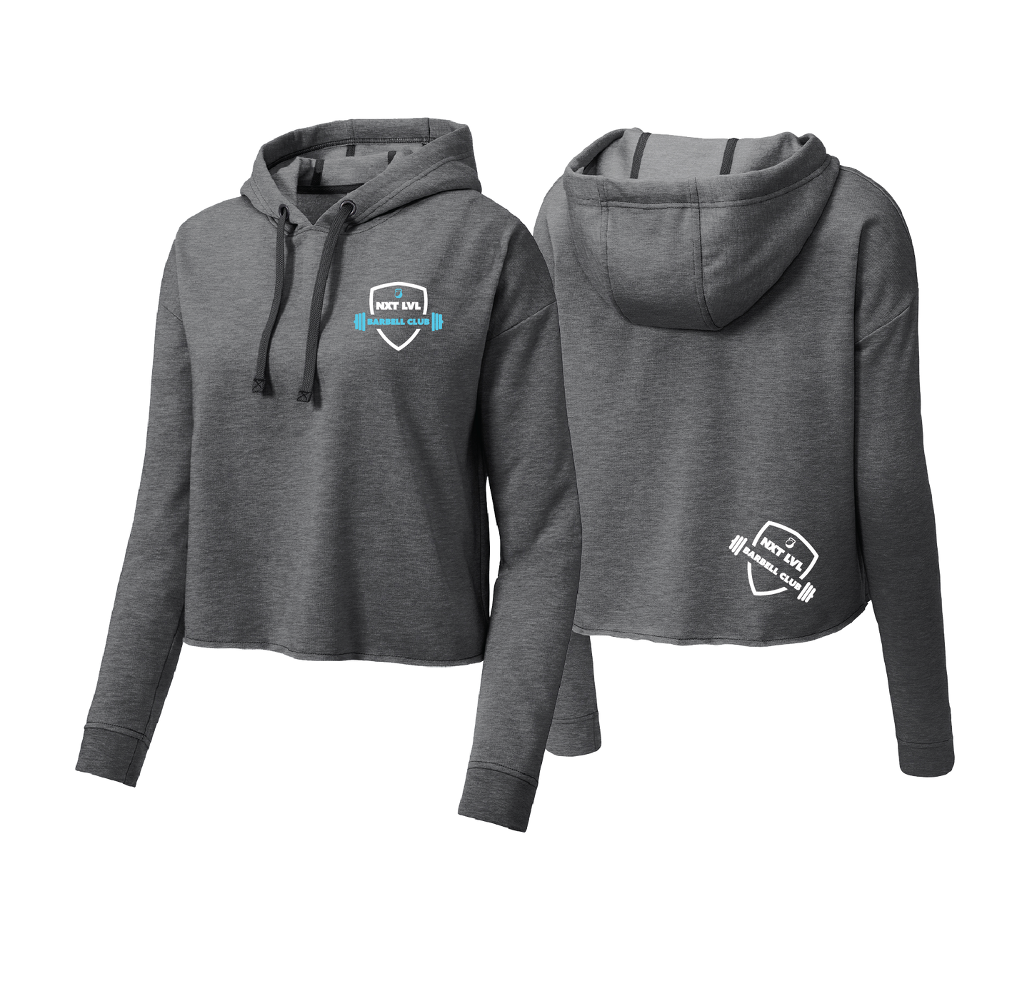 NXT LVL FIT - Barbell Club Women's Crop Top Hoodie