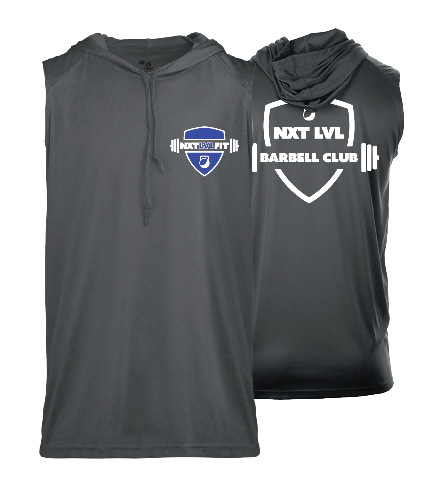 NXT LVL FIT - Barbell Club - DTF | Men's Sleeveless Hooded Performance Tee