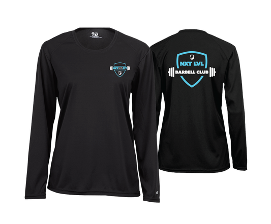 NXT LVL FIT - Barbell Club - DTF | Women's Long Sleeve Performance Tee