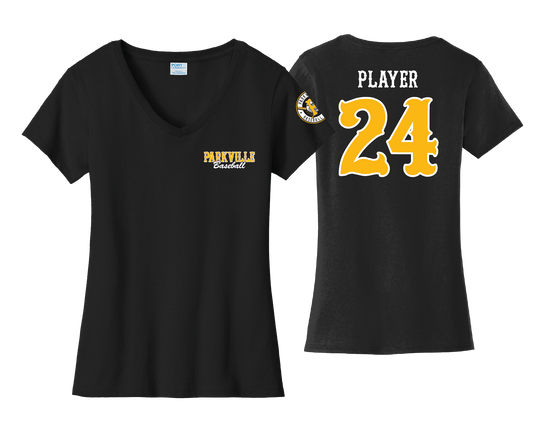 Parkville Baseball - SS Women's V-Neck Cotton Tee