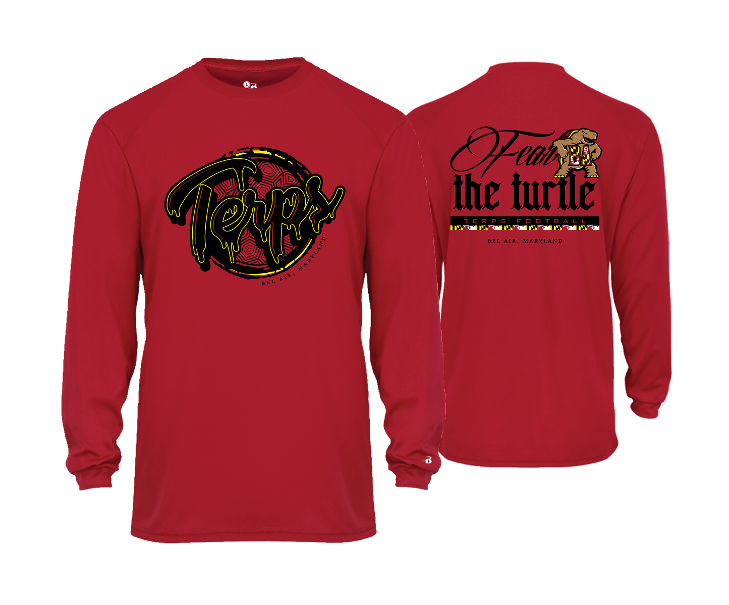 Bel Air Terps - THE RED ZONE | FEAR THE TURTLE - DTF Unisex Performance Tee
