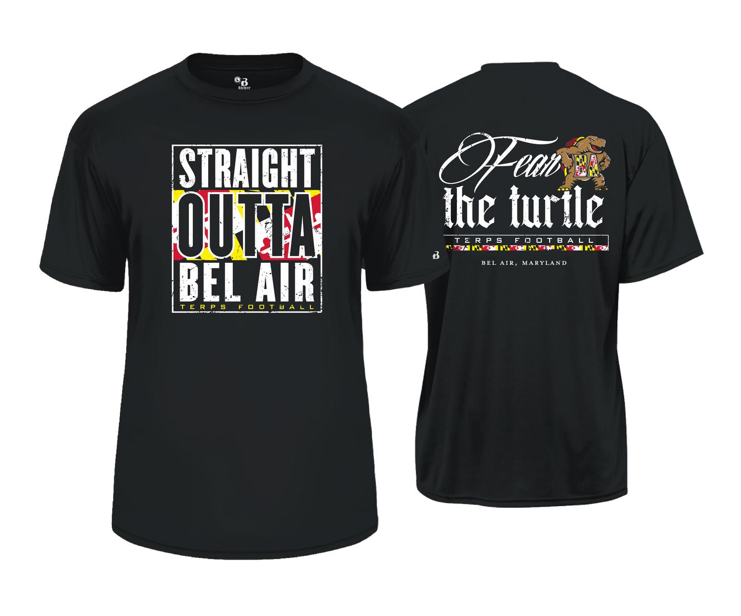 Bel Air Terps - STRAIGHT OUT OF BEL AIR | FEAR THE TURTLE - DTF Unisex Performance Tee