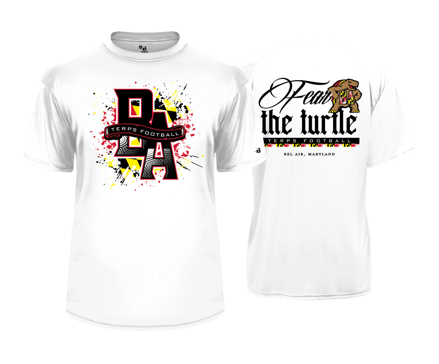 Bel Air Terps - WHITE | TERPS NATION | FEAR THE TURTLE - DTF Unisex Performance Tee