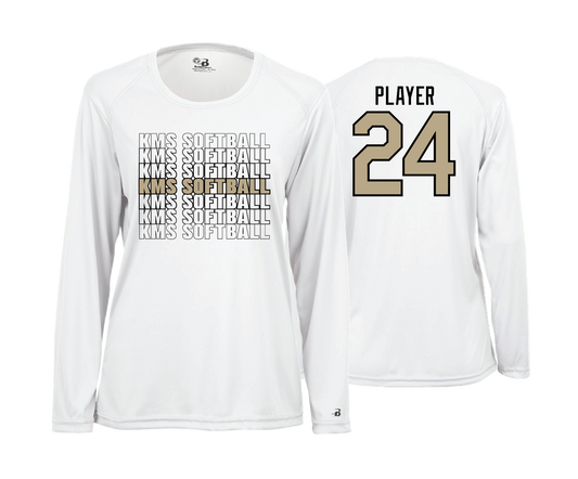 KMS Softball - DTF | Women's Long Sleeve Performance Tee