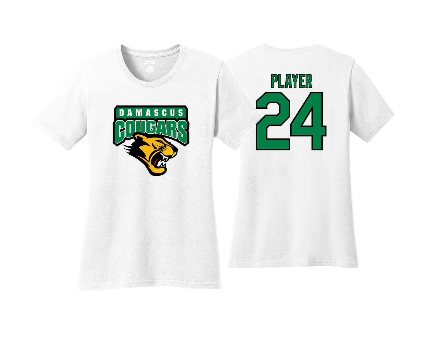 Damascus Cougars - DTF | Womens Short Sleeve Cotton Tee