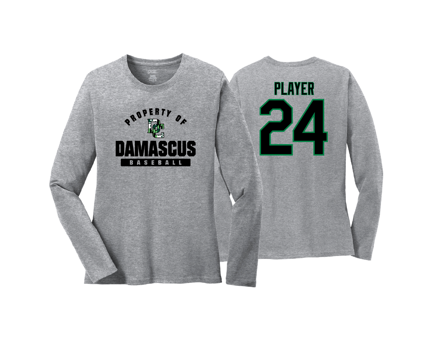 Damascus Cougars - DTF | Women's Long Sleeve Cotton Tee