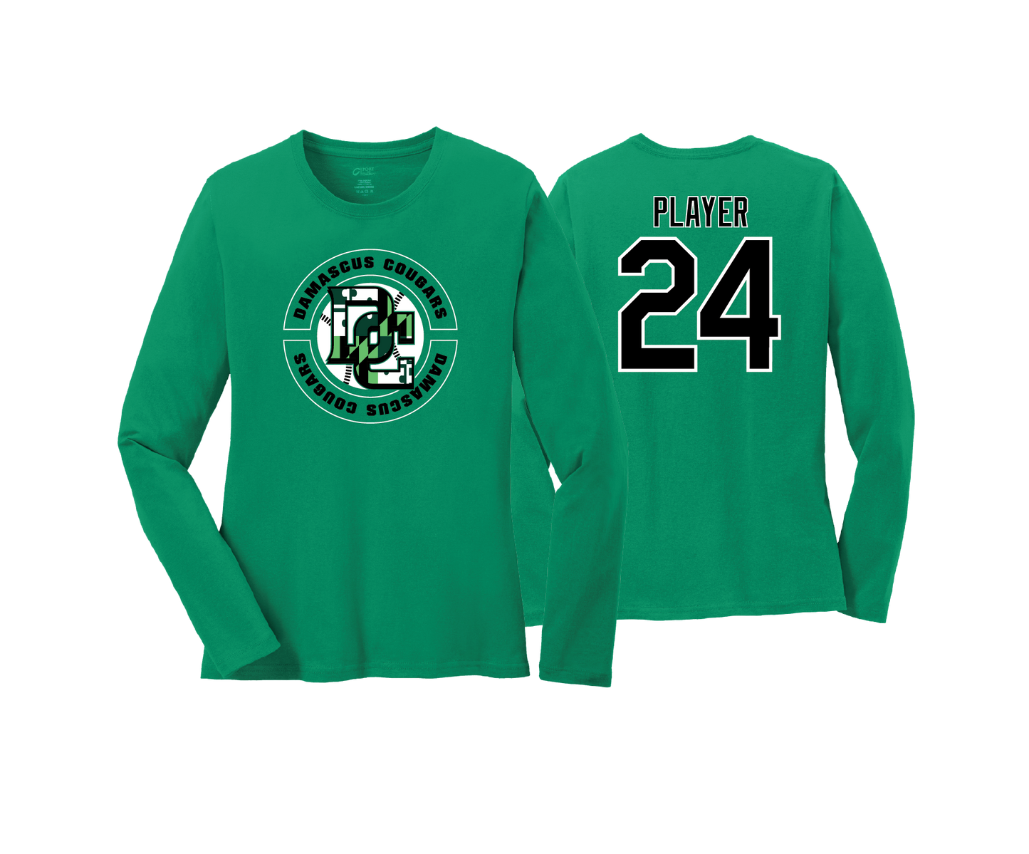 Damascus Cougars - DTF | Women's Long Sleeve Cotton Tee
