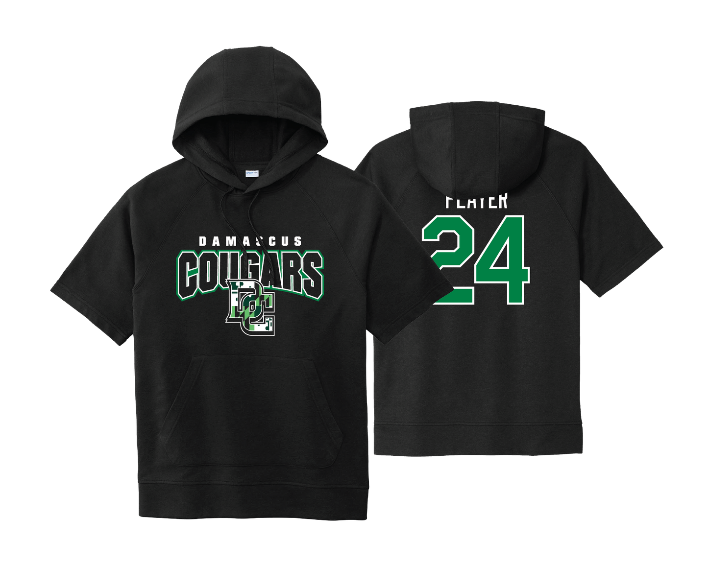Damascus Cougars - DTF | Unisex Short Sleeve Hooded Pullover