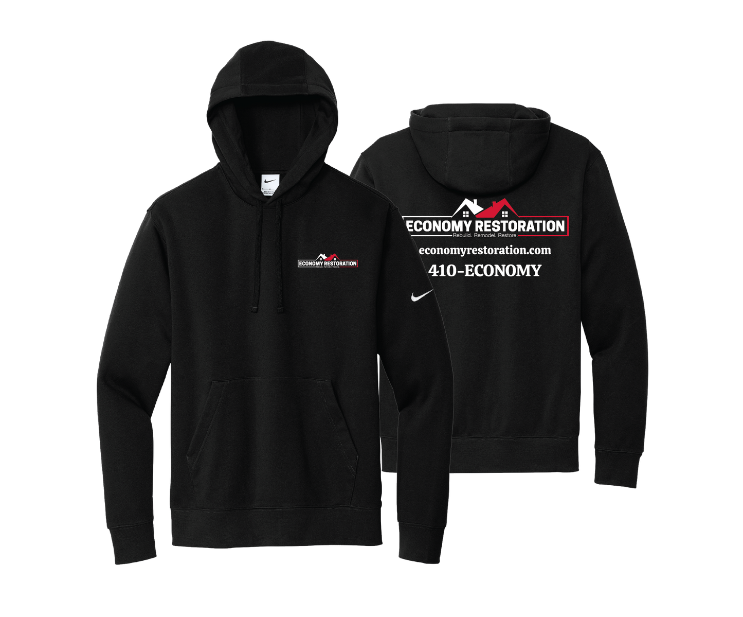 Economy Restoration- Nike Club Fleece Sleeve Swoosh Pullover Hoodie