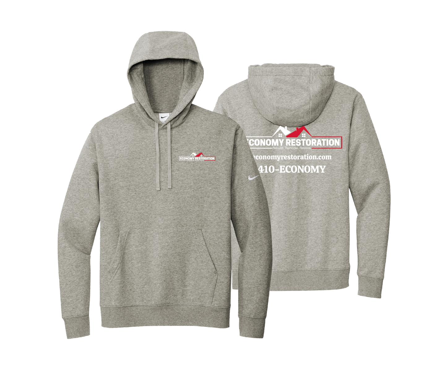 Economy Restoration- Nike Club Fleece Sleeve Swoosh Pullover Hoodie