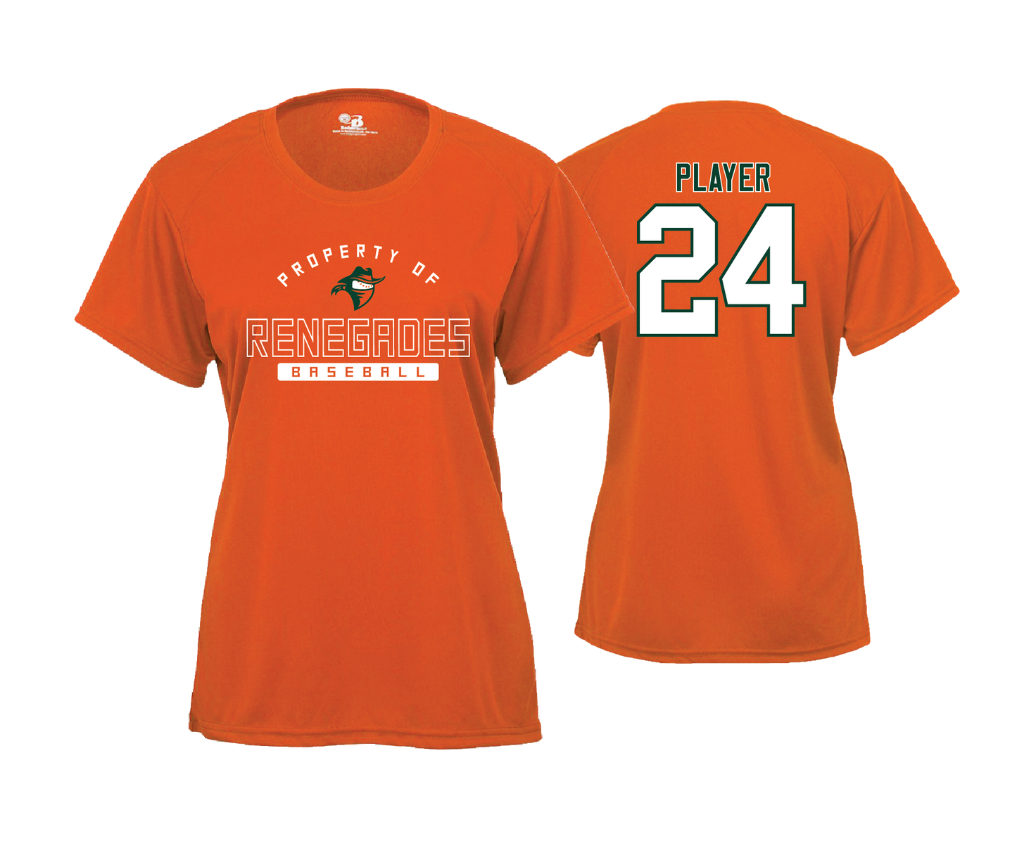 Renegades - Women's SS Orange Performance Tee