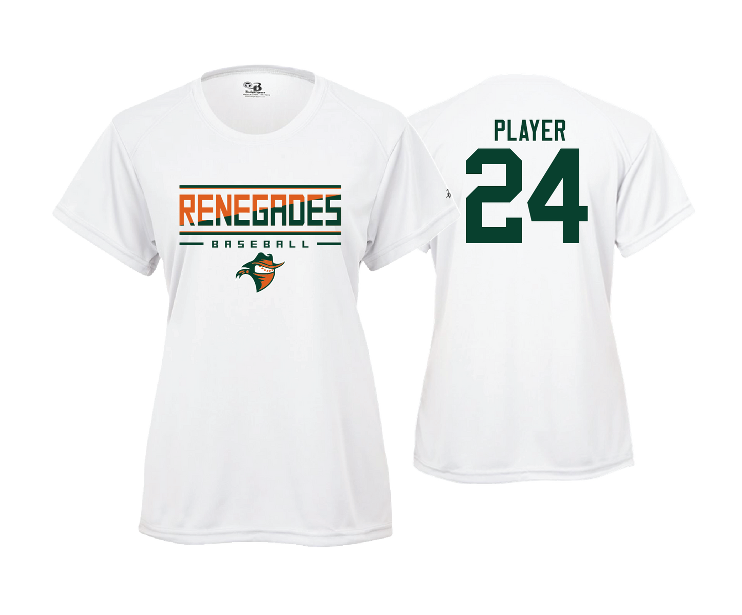Renegades - Women's SS White Performance Tee