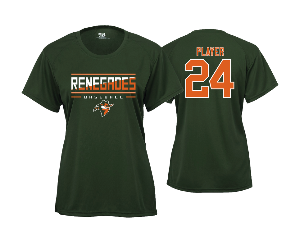 Renegades - Women's SS Green Performance Tee