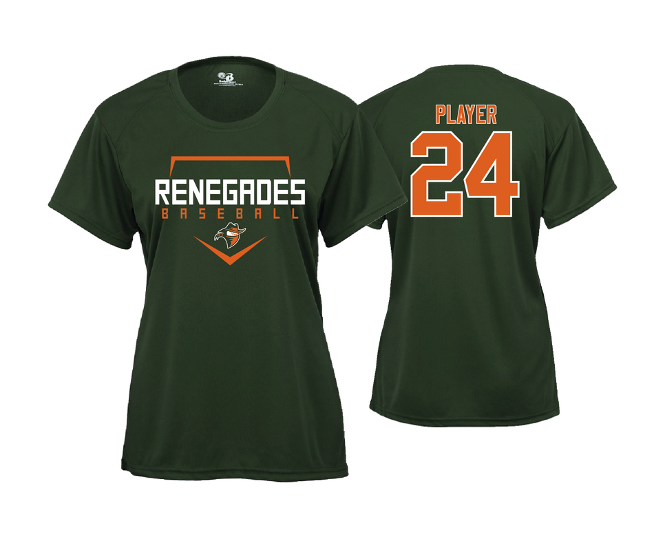 Renegades - Women's SS Green Performance Tee