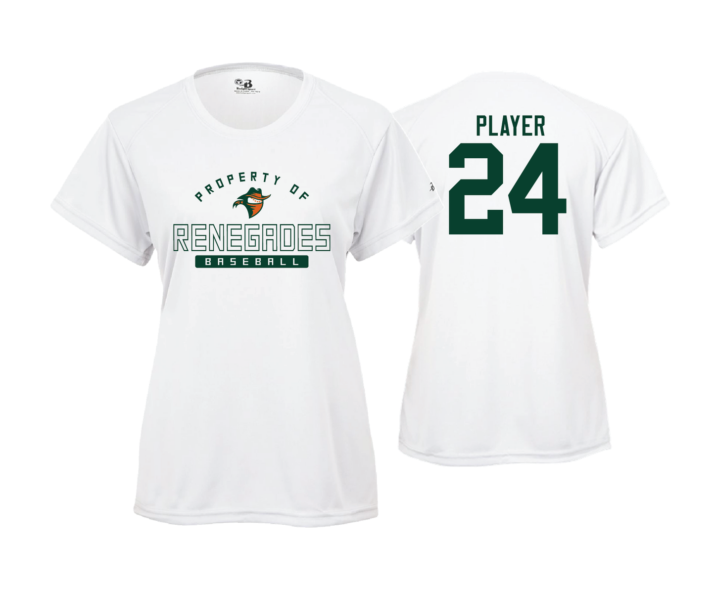 Renegades - Women's SS White Performance Tee