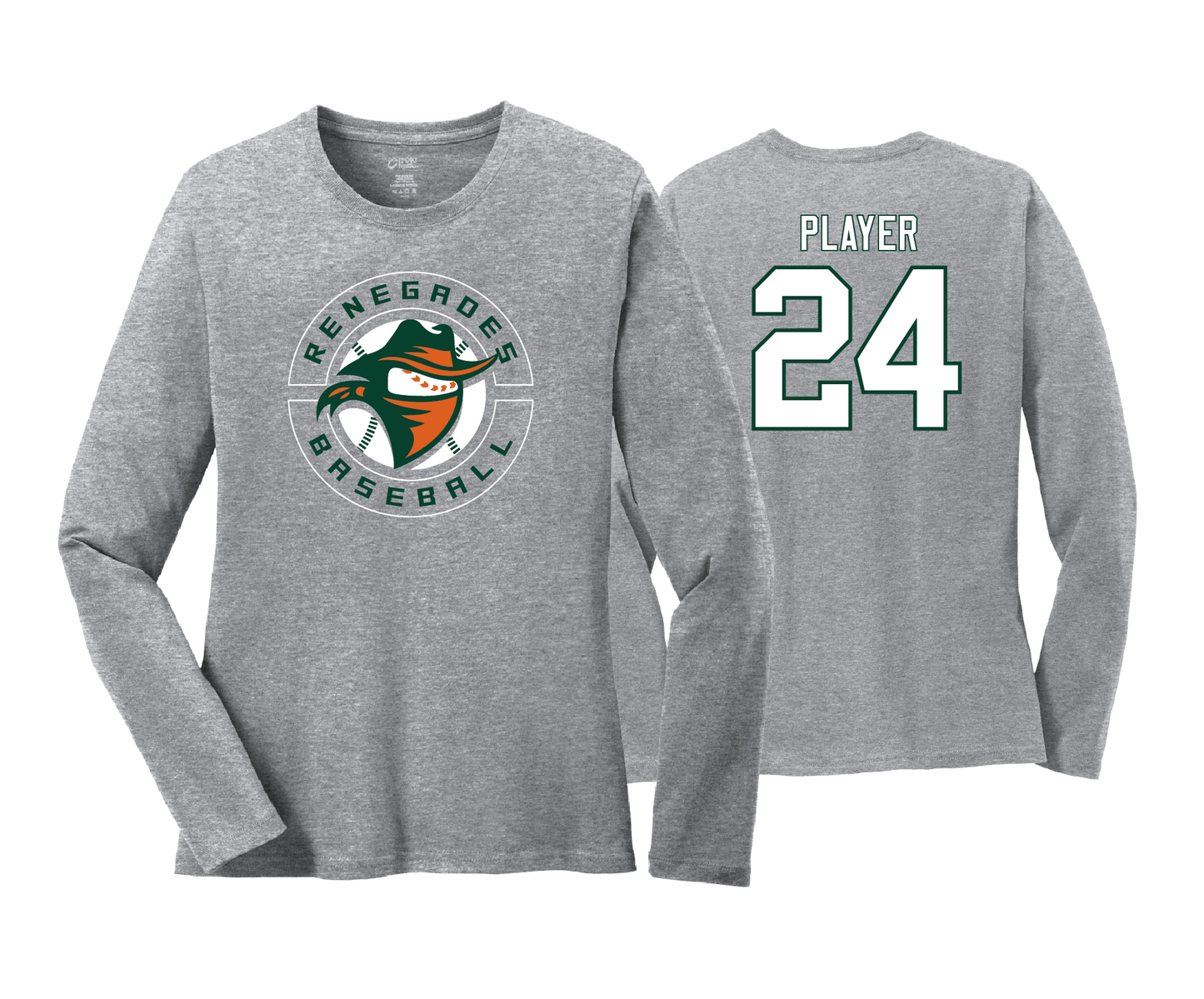 Renegades - Women's LS Heather Grey Cotton Tee