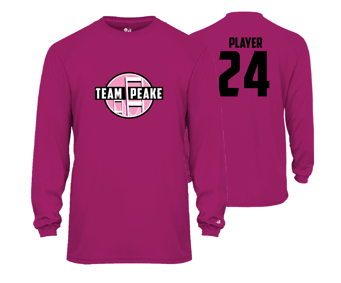 Team Peake - PINK - DTF | Unisex Long Sleeve Performance Tee