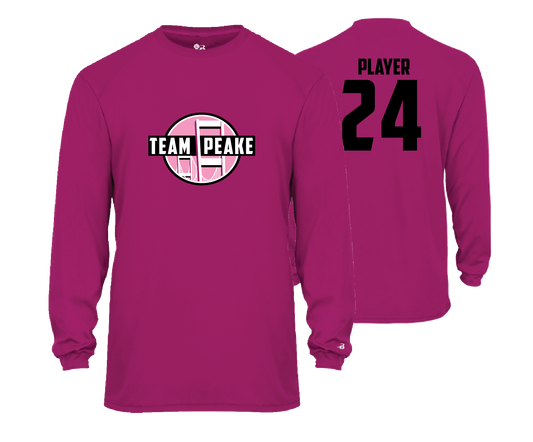 Team Peake - PINK - DTF | Unisex Long Sleeve Performance Tee