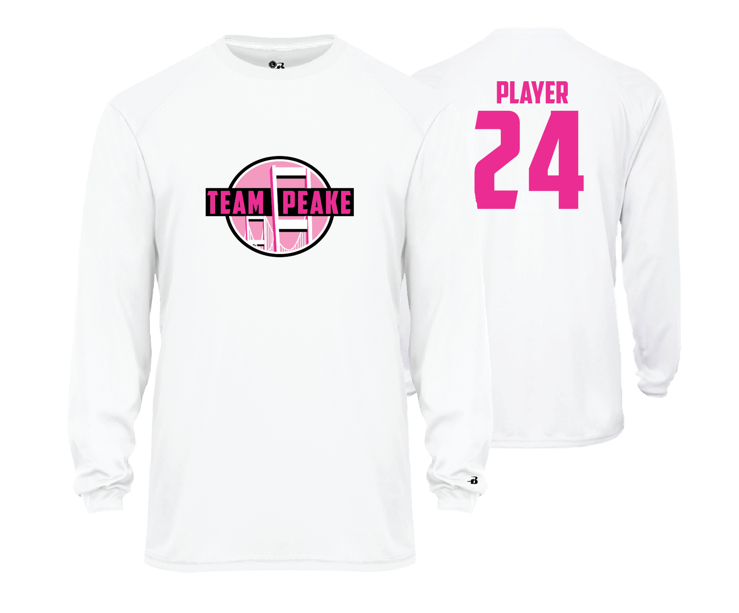 Team Peake - PINK - DTF | Unisex Long Sleeve Performance Tee