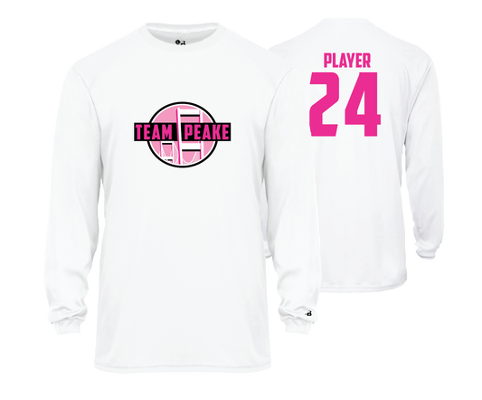 Team Peake - PINK - DTF | Unisex Long Sleeve Performance Tee