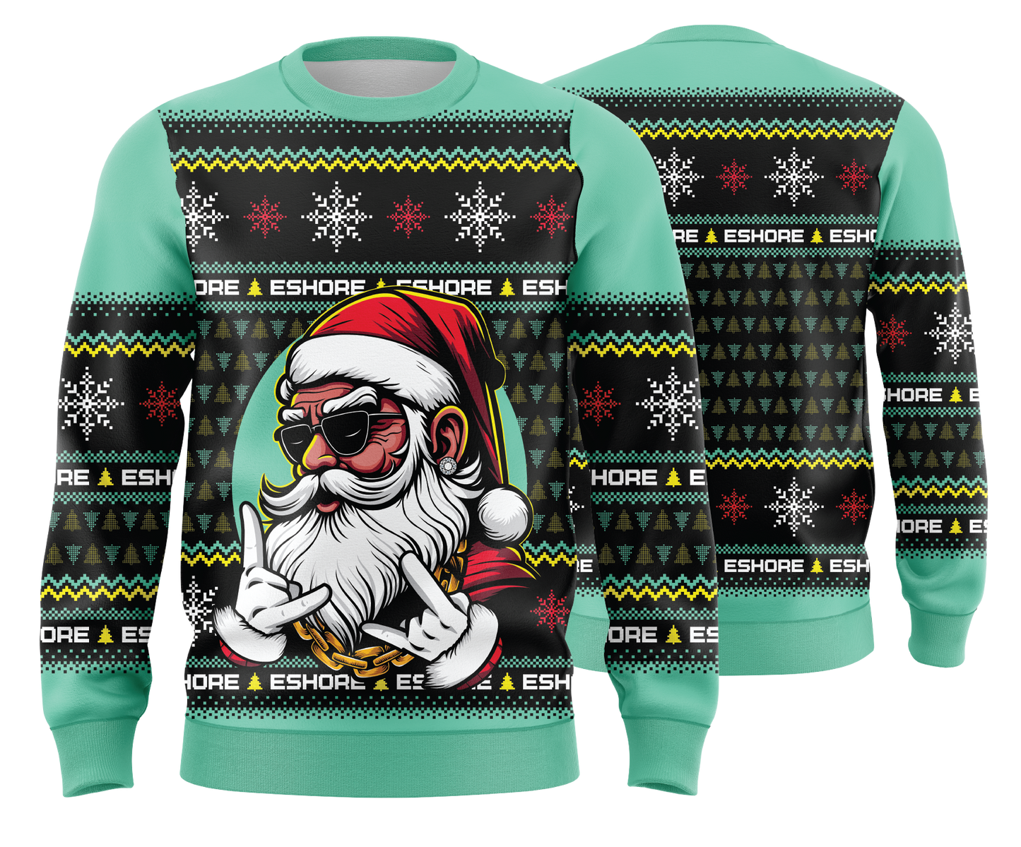 eShore Santa Ugly Christmas Sweater