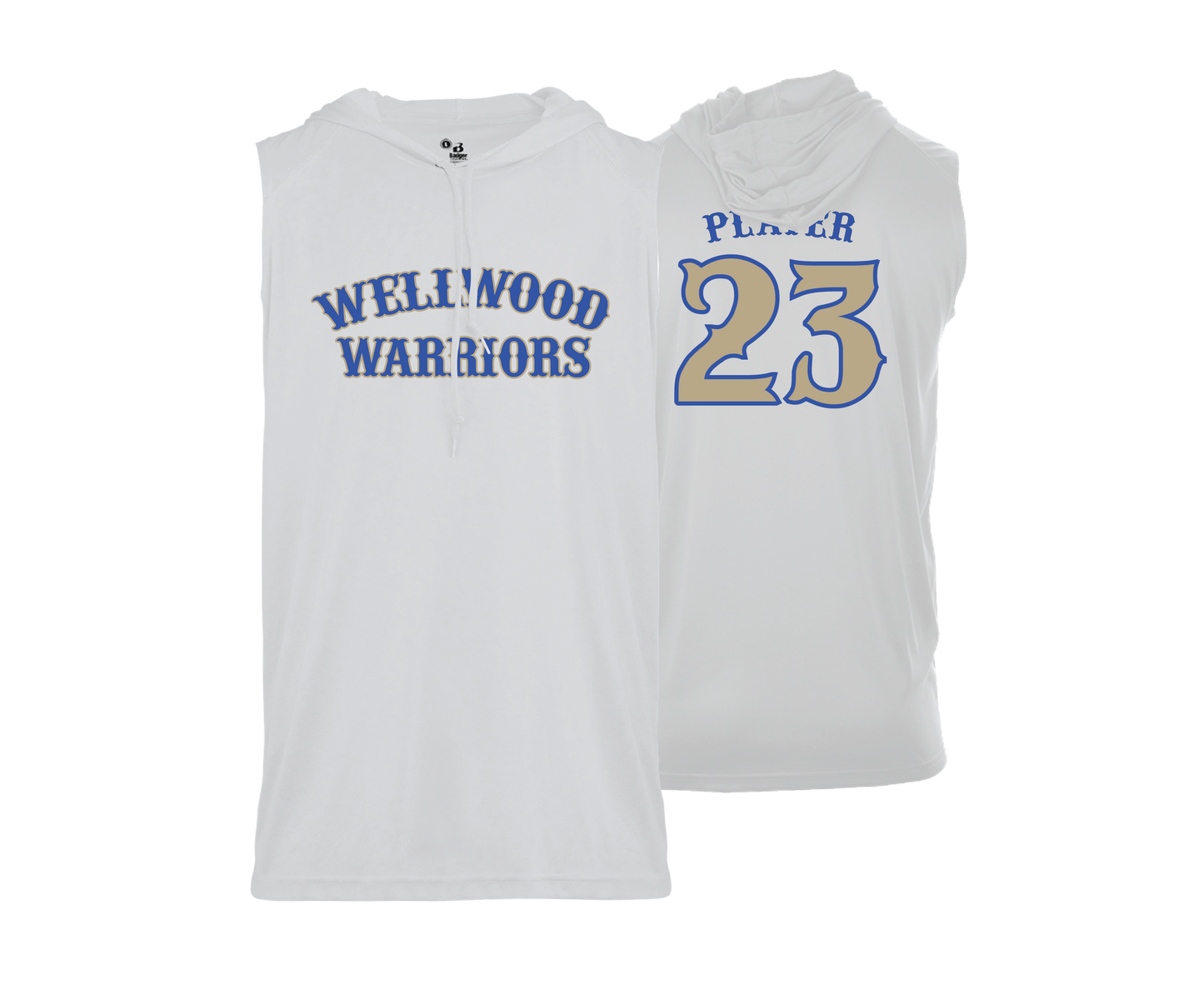 Wellwood Warriors - DTF | Men's Sleeveless Hooded Performance Tee