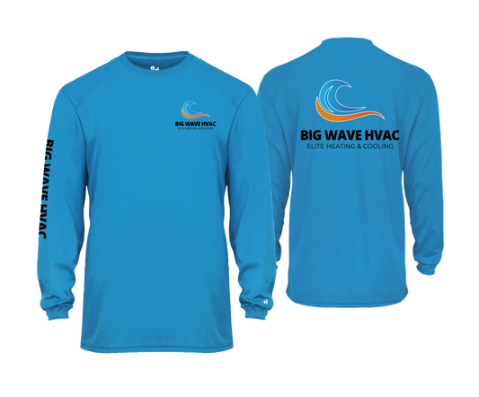 Big Wave HVAC - DTF | Unisex Long Sleeve Performance Tee