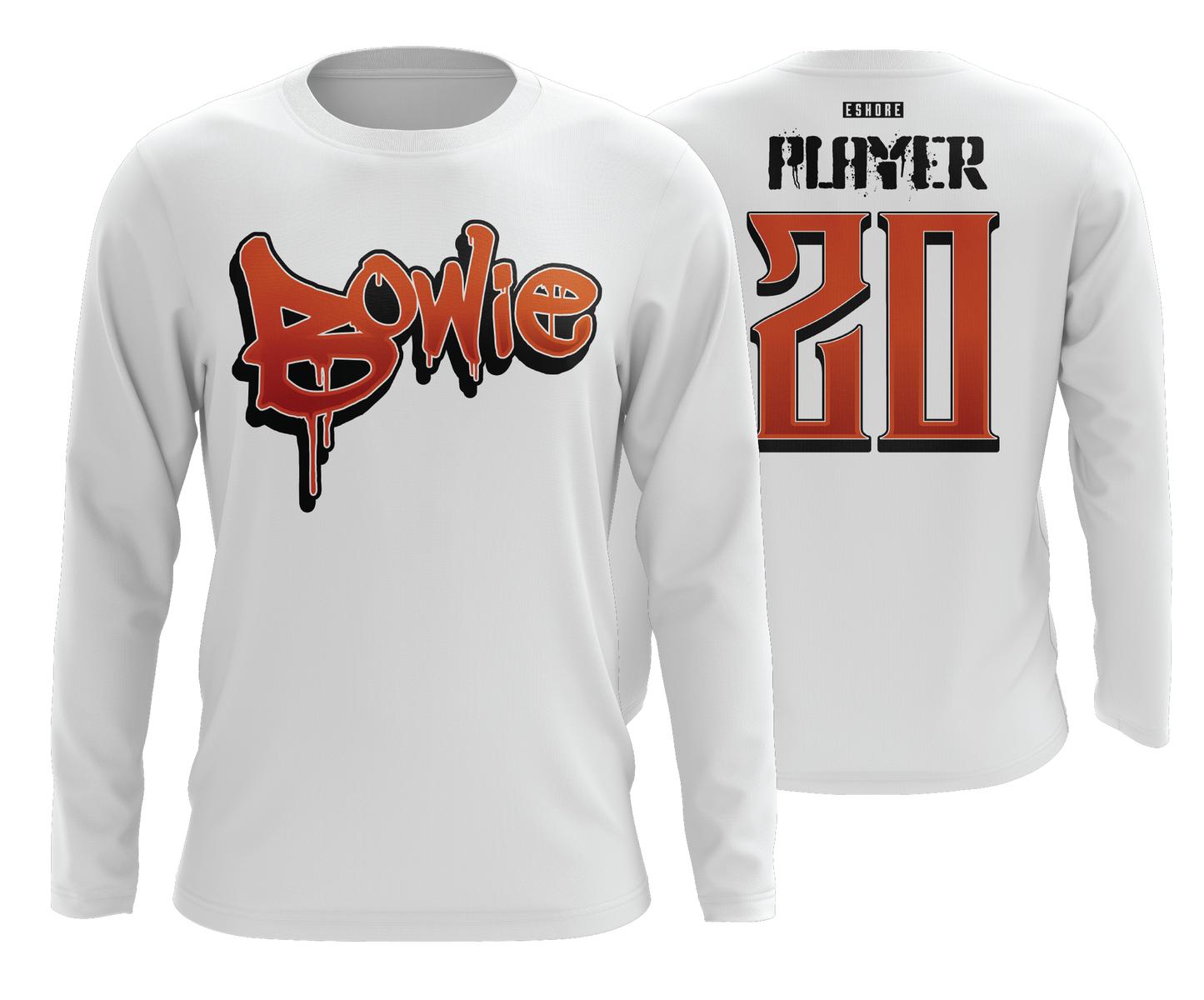 Bowie Bulldogs 14U Men's White Semi Sub Jersey