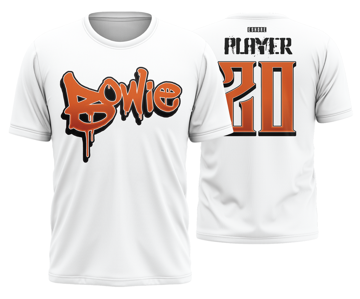 Bowie Bulldogs 14U Men's White Semi Sub Jersey