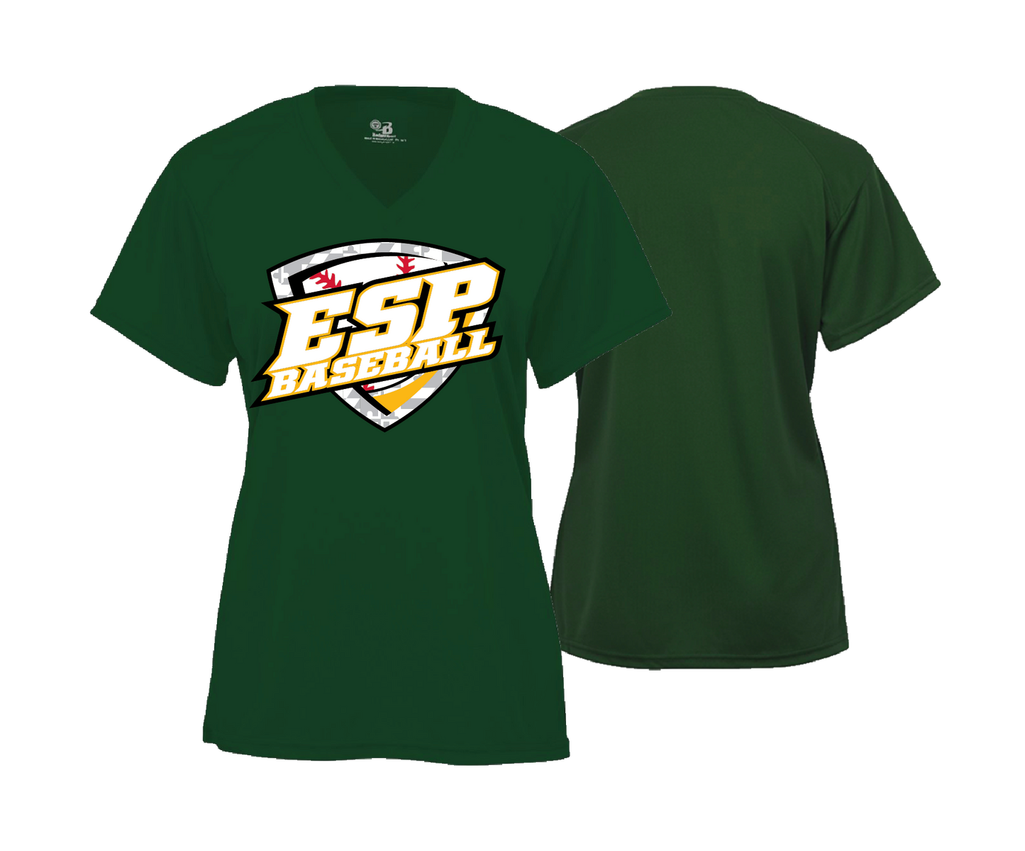 ESP Baseball Women's V Neck Performance Tee