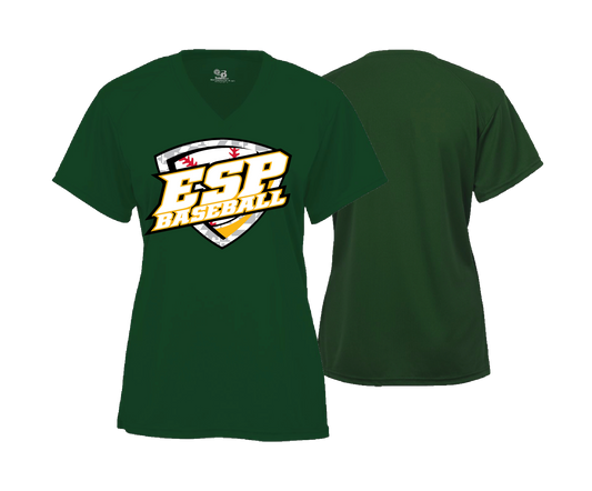 ESP Baseball Women's V Neck Performance Tee