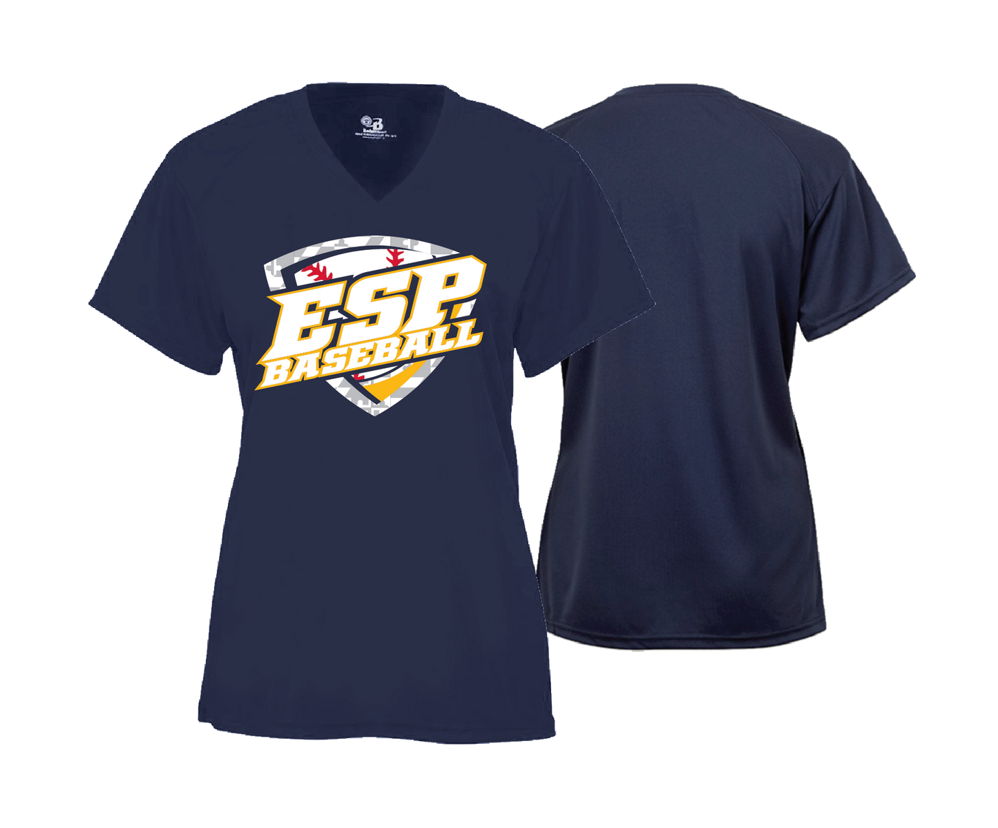 ESP Baseball Women's V Neck Performance Tee