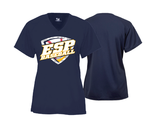 ESP Baseball Women's V Neck Performance Tee